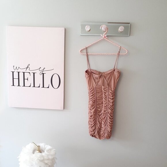 NWOT Zara dusty rose ruched tulle corset mini dress, XS - Picture 11 of 16